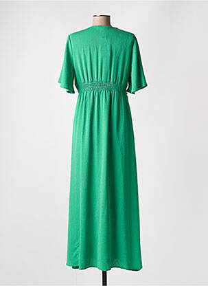 Rochie lungă mâneci scurte mâneci scurte verde KILKY femeie