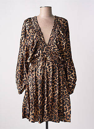 Rochie scurtă maro KILKY femeie