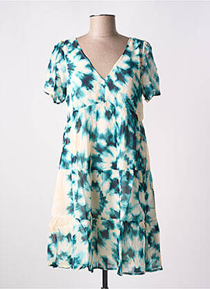 Rochie scurtă mâneci scurte mâneci scurte verde GRACE & MILA femeie