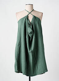 Rochie scurtă guler rotund bretele subțiri verde GRACE & MILA femeie