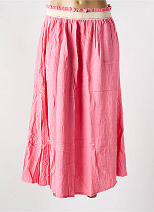 Fustă lungă roz KILKY femeie