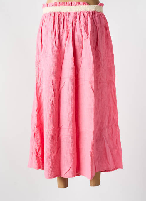 Fustă lungă roz KILKY femeie