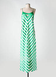 Rochie lungă mâneci cu bretele ajustabile bretele subțiri verde MARJOLAINE femme