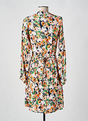 Rochie midi imprimeu floral mâneci lungi portocaliu ANNAHPA femeie