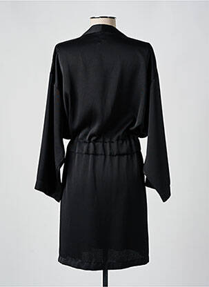 Rochie scurtă croială fluidă mâneci 3/4 negru ANNAHPA femeie