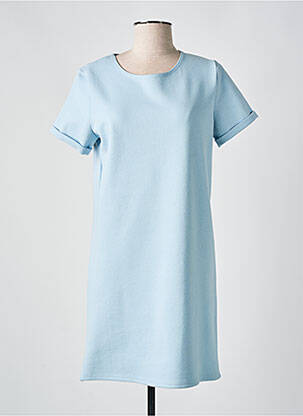 Rochie scurtă mâneci scurte mâneci scurte albastru LA GENTLE FACTORY femeie