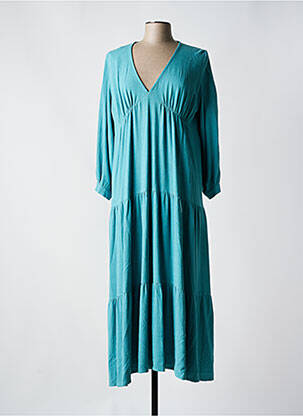 Rochie lungă mâneci lungi mâneci lungi verde ANNAHPA femeie
