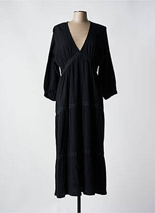 Rochie lungă mâneci lungi mâneci lungi negru ANNAHPA femeie