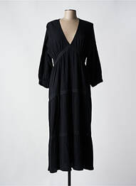 Rochie lungă mâneci lungi mâneci lungi negru ANNAHPA femme