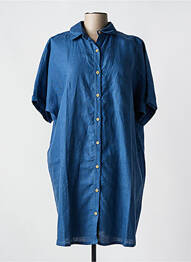 Rochie scurtă mâneci scurte mâneci scurte albastru LA GENTLE FACTORY femeie