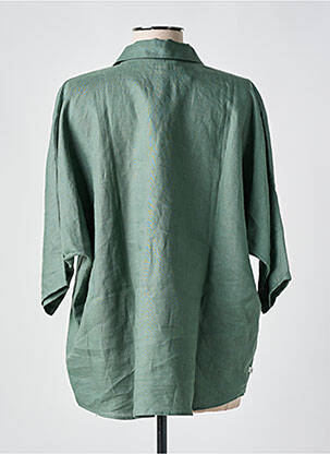 Cămașă țesătură crep mâneci 3/4 verde LA GENTLE FACTORY femeie
