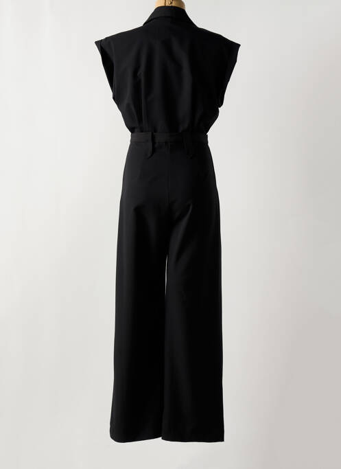 Salopetă-pantalon închidere cu nasturi pe față mâneci scurte negru ANNAHPA femme