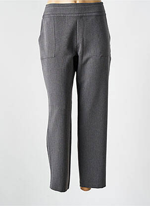 Pantalon 7/8 talie înaltă talie înaltă gri ANNAHPA femeie