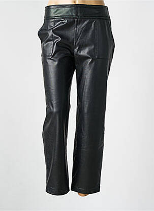 Pantalon 7/8 talie cu cleme mărime normală negru ANNAHPA femeie
