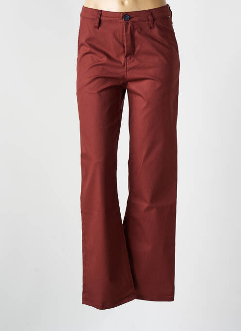 Pantalon chino țesătură poplin mărime normală portocaliu LE GENTLE FACTORY femme