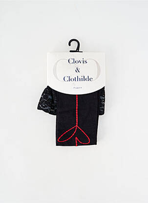 Colanți imprimeu fantezie negru CLOVIS & CLOTHILDE femeie