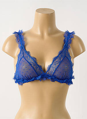 Sutien fără armatură top triunghiuri albastru LOVE STORIES femme