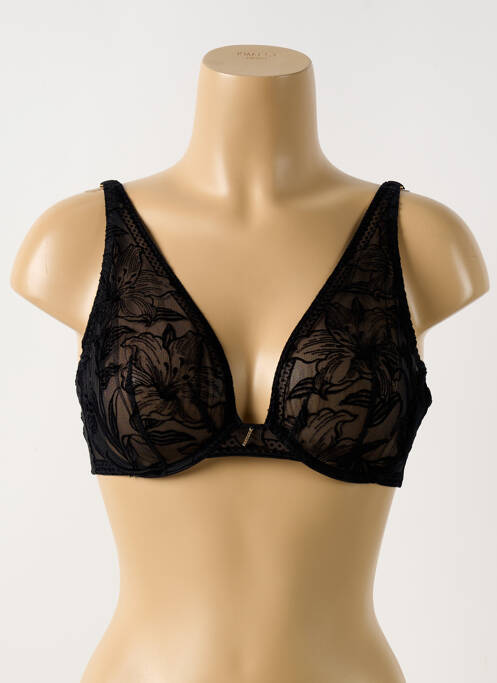 Sutien ușoară și transparentă sutien cupe întregi cu decolteu înalt negru AUBADE femme