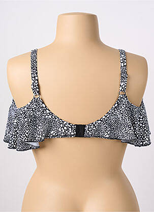 Sutien de costum de baie elasticitate sutien cupe întregi cu decolteu înalt negru ELOMI femeie