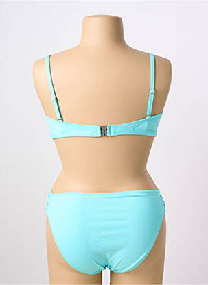 Costum de baie din două piese elasticitate top bentiță albastru SUN PLAYA femeie