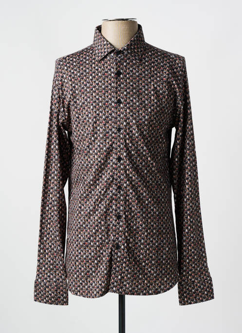 Cămașă cu mâneci lungi maro DESOTO bărbat