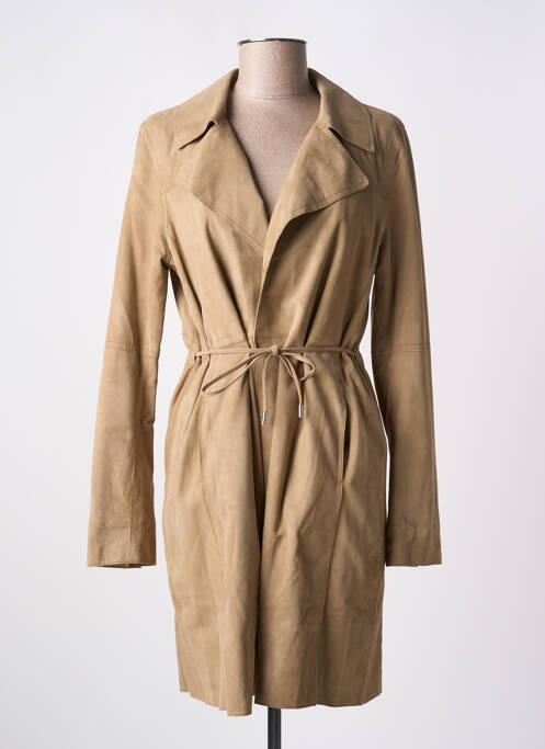 Geacă din piele bej OAKWOOD femeie