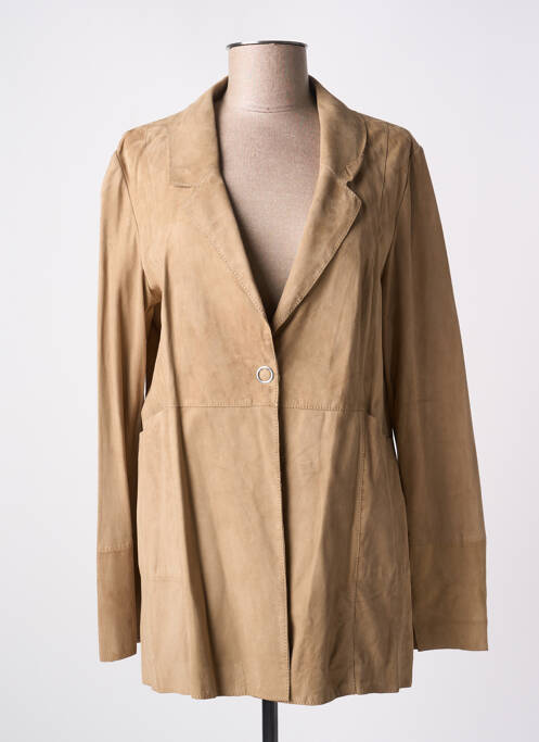 Geacă din piele bej OAKWOOD femeie