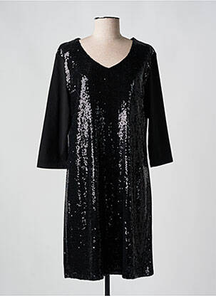 Rochie scurtă mâneci 3/4 mâneci 3/4 negru PURPLE'S BY SH femeie