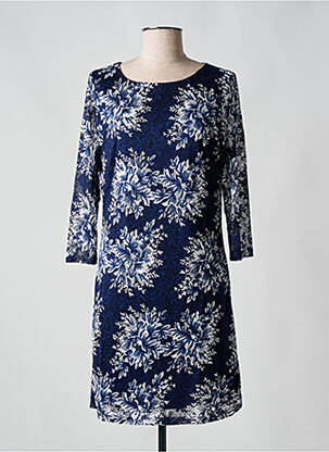 Rochie scurtă mâneci 3/4 mâneci 3/4 albastru VEGAS femeie