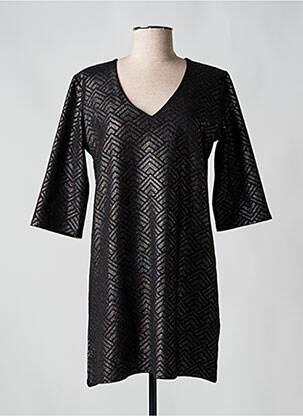 Rochie scurtă mâneci 3/4 mâneci 3/4 negru QUINZE HEURES TRENTE femeie