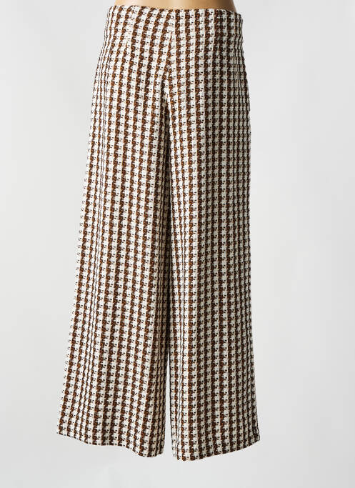 Pantalon larg închidere cu fermoar sub clapetă cu nasturi talie înaltă negru SURKANA femme