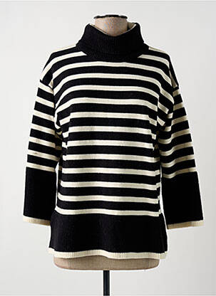 Pulover cu guler înalt negru CHANON femeie