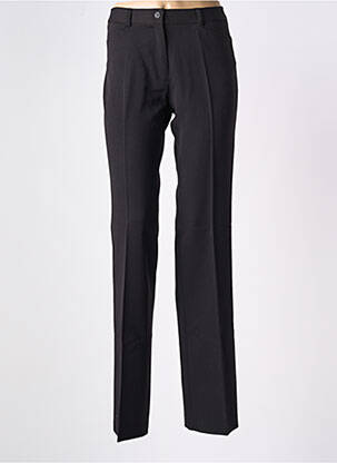 Pantalon drept țesătură crep talie înaltă negru KACY femeie