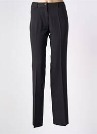 Pantalon drept talie cu cleme talie înaltă negru KACY femme