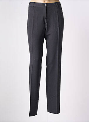 Pantalon drept talie cu cleme talie înaltă gri KACY femeie