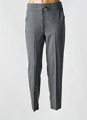 Pantalon drept talie elastică gri EMME M femeie