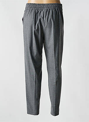 Pantalon drept talie elastică gri EMME M femeie