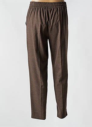 Pantalon drept talie elastică maro EMME M femeie