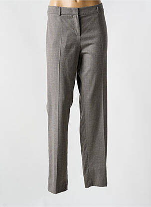 Pantalon drept închidere cu fermoar sub clapetă cu cârlig gri WEEKEND MAXMARA femeie