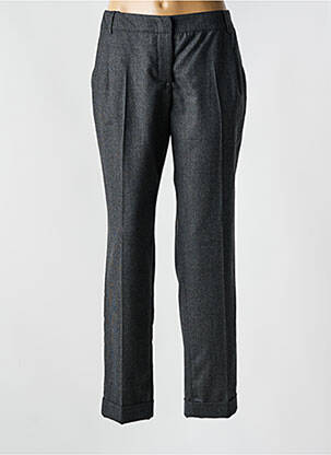 Pantalon drept închidere cu fermoar sub clapetă cu cârlig gri WEEKEND MAXMARA femeie