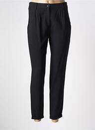 Pantalon drept închidere cu fermoar sub clapetă cu nasturi mărime normală negru PABLO femme