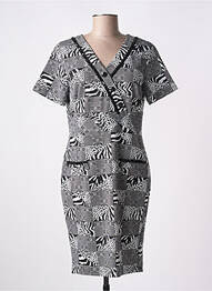 Rochie midi mâneci scurte mâneci scurte gri S.QUISE femeie