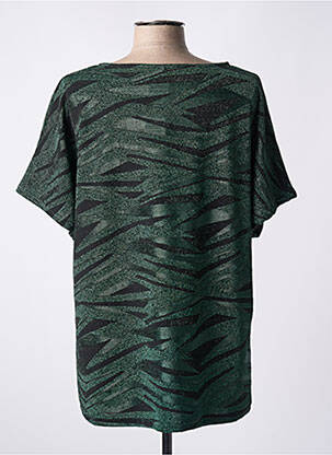 Top elasticitate mâneci scurte verde HALOGENE femeie
