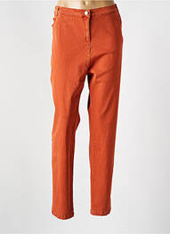 Pantalon slim țesătură poplin mărime normală portocaliu AGATHE & LOUISE femeie