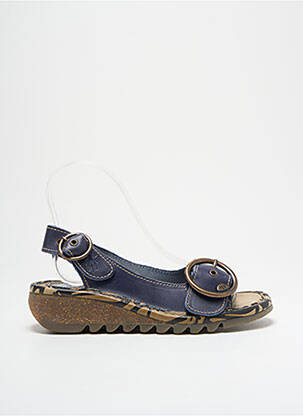 Sandale/pantofi decupați material neted toc de 4 la 6 cm albastru FLY LONDON femeie