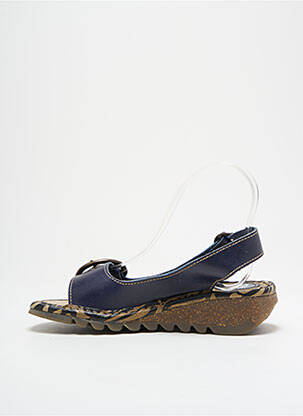 Sandale/pantofi decupați material neted toc de 4 la 6 cm albastru FLY LONDON femeie