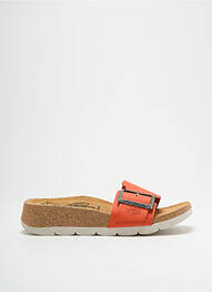 Mulete/saboți material neted toc de 4 la 6 cm portocaliu FLY LONDON femme