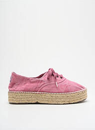 Espadrile închidere cu șireturi toc de 4 la 6 cm roz NATURAL WORLD femeie
