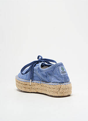 Espadrile închidere cu șireturi toc de 4 la 6 cm albastru deschis NATURAL WORLD femeie