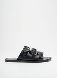 Mulete/saboți țesătură satinată toc plat până la 3 cm negru L'ATELIER TROPÉZIEN femme